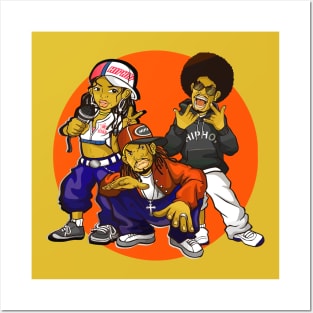 rap music hip hop orange circle Posters and Art